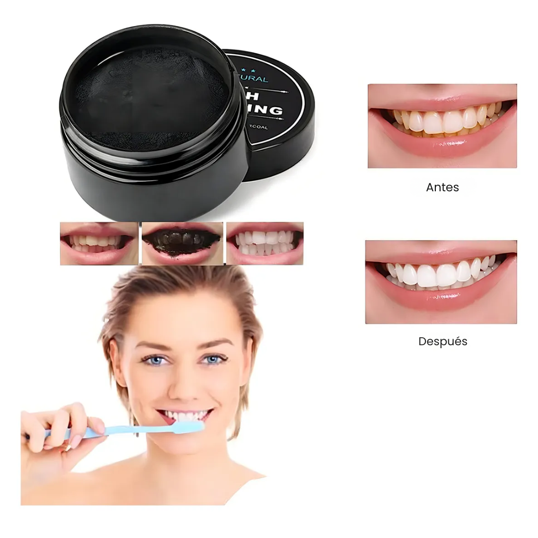 Carbón Activado de Coco para Blanqueamiento Dental