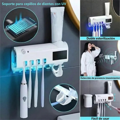 Dispenser de Pasta Dental con Esterilizador UV