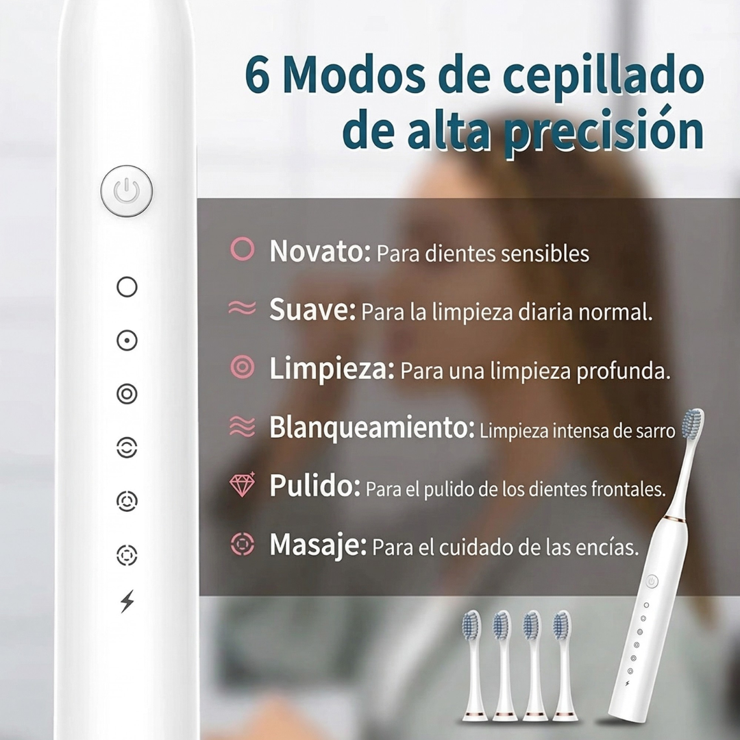 Cepillo De Dientes Eléctrico Recargable Sónico