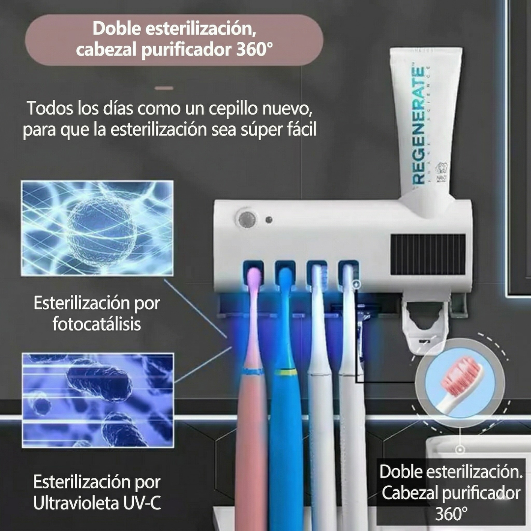 Dispenser de Pasta Dental con Esterilizador UV