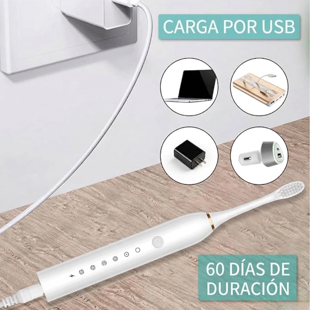 Cepillo De Dientes Eléctrico Recargable Sónico