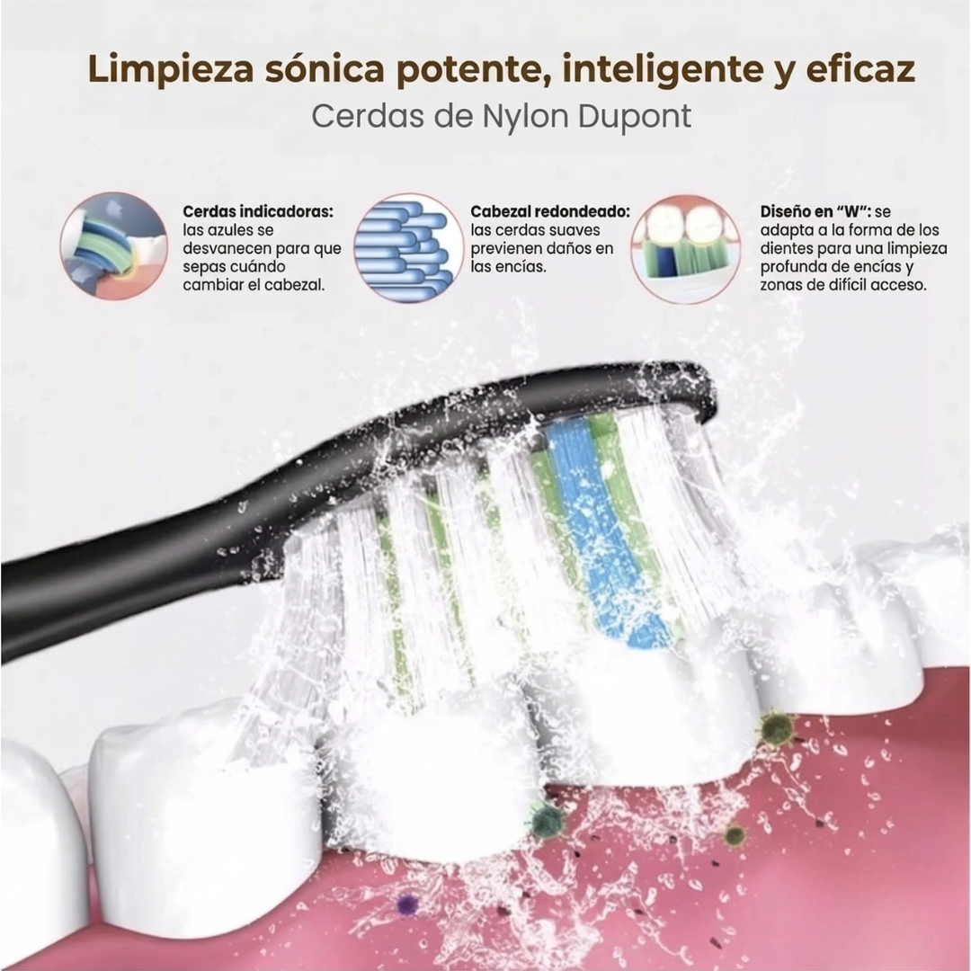 Cepillo De Dientes Eléctrico Recargable Sónico
