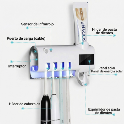 Dispenser de Pasta Dental con Esterilizador UV